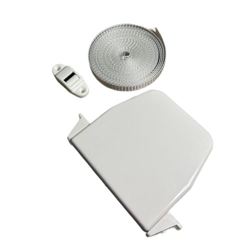 Zwijacz na taśmę (pasek) 14 mm + 5m taśmy + przelotka - BIAŁY